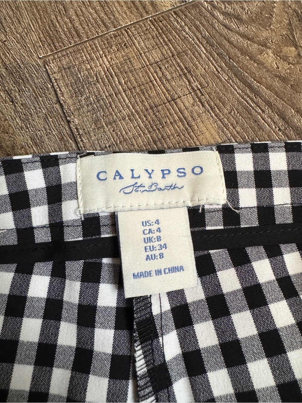Calypso St Barth Gingham Vest and Pants Set NWT Black and White Two Piece Set - Picture 3 of 6